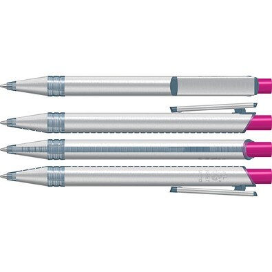 uma® RECYCLED PET PEN ALUMA transparent Druckkugelschreiber, magenta