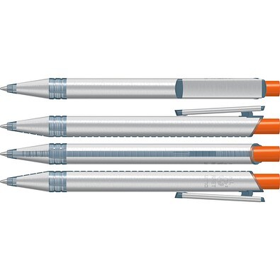 uma® RECYCLED PET PEN ALUMA transparent Druckkugelschreiber, orange