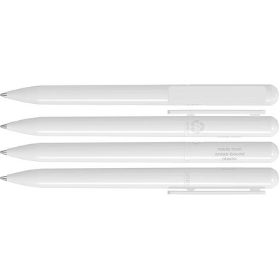 uma® RECYCLED PET PEN CHANGE ocean Drehkugelschreiber, weiss