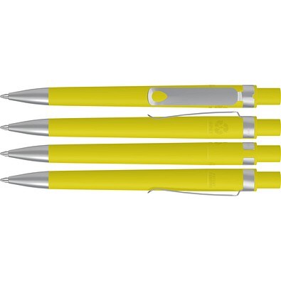 uma® RECYCLED PET PEN CORE F SI Druckkugelschreiber, gelb