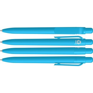 uma® RECYCLED PET PEN FUTURE F GUM Druckkugelschreiber, cyan