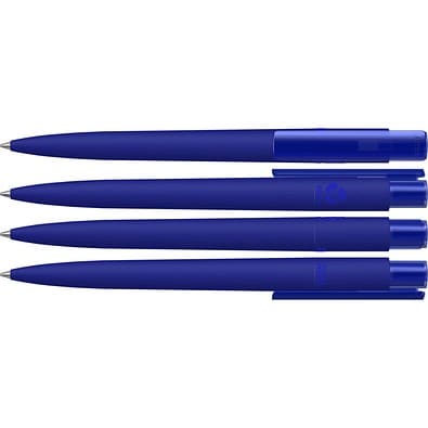 uma® RECYCLED PET PEN PRO K transparent GUM Druckkugelschreiber, dunkelblau