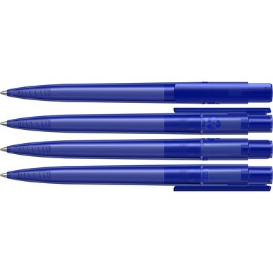 uma® RECYCLED PET PEN PRO transparent Druckkugelschreiber, blau