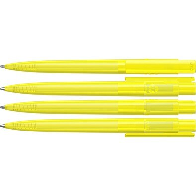 uma® RECYCLED PET PEN PRO transparent Druckkugelschreiber, gelb