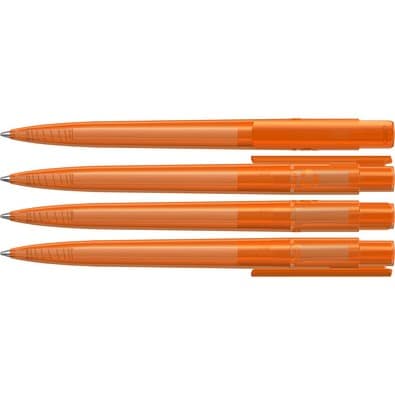 uma® RECYCLED PET PEN PRO transparent Druckkugelschreiber, orange