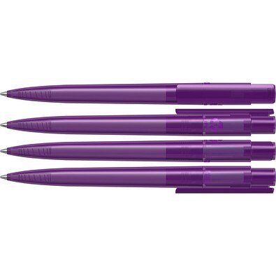uma® RECYCLED PET PEN PRO transparent Druckkugelschreiber, violett