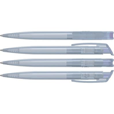 uma® RECYCLED PET PEN transparent SG Druckkugelschreiber, hellviolett