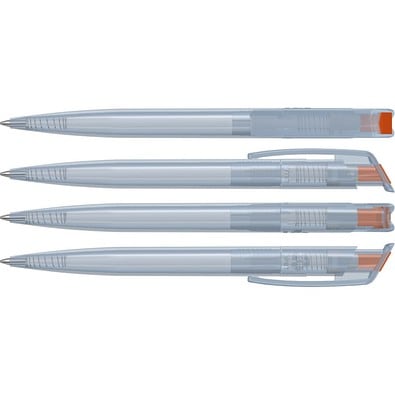 uma® RECYCLED PET PEN transparent SG Druckkugelschreiber, orange