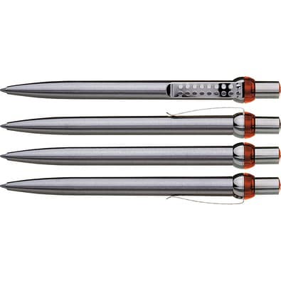 uma® RONDO chrom L Druckkugelschreiber, orange
