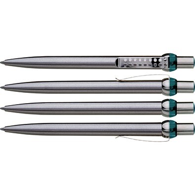 uma® RONDO chrom L Druckkugelschreiber, petrol