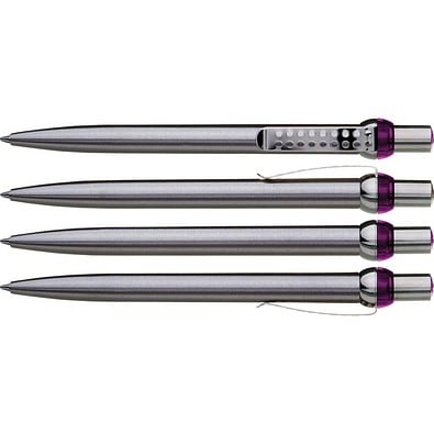 uma® RONDO chrom L Druckkugelschreiber, violett