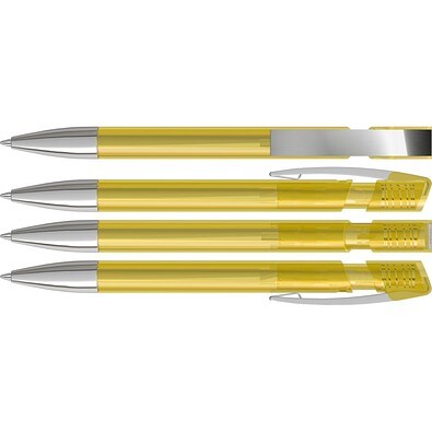 uma® SKY transparent M SI Druckkugelschreiber, ocker