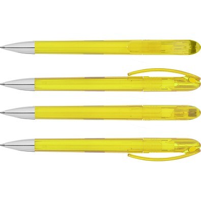 uma® SPOT transparent SI Druckkugelschreiber, gelb