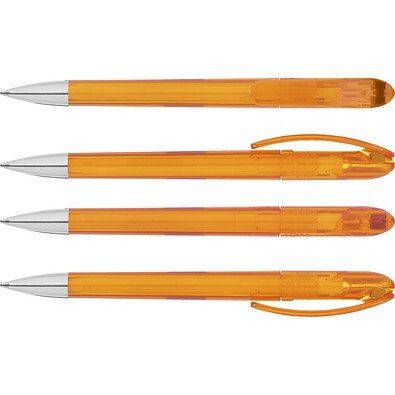 uma® SPOT transparent SI Druckkugelschreiber, orange