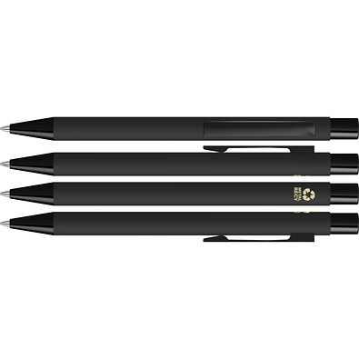 uma® STRAIGHT M GUM RECY Druckkugelschreiber, schwarz