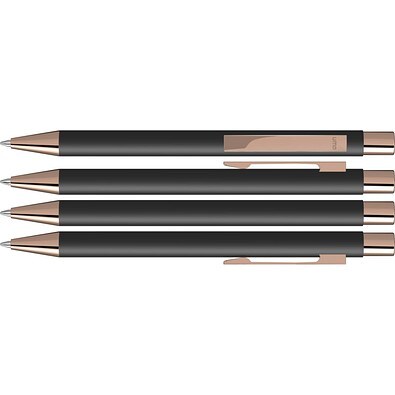 uma® STRAIGHT RO-GO Druckkugelschreiber, schwarz