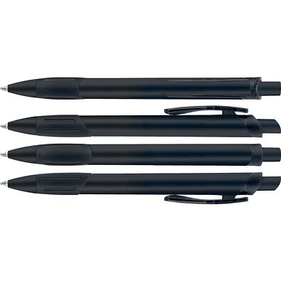 uma® STRIPE Druckkugelschreiber, schwarz uni