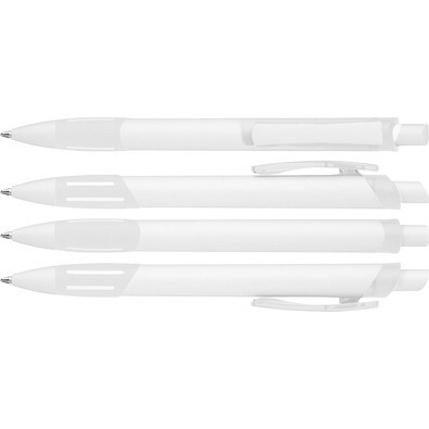uma® STRIPE Druckkugelschreiber, weiss