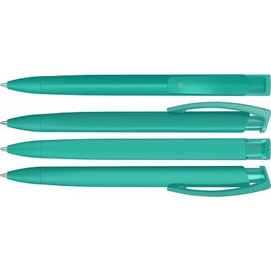 uma® TRINITY K transparent RECY Druckkugelschreiber, petrol