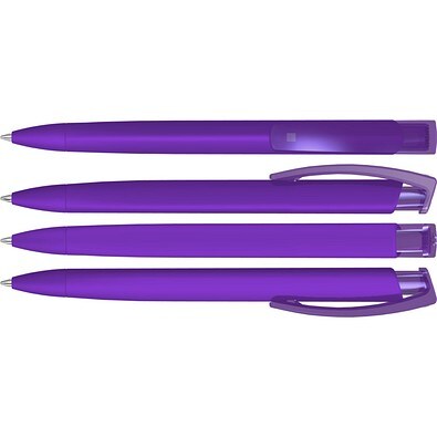 uma® TRINITY K transparent RECY Druckkugelschreiber, violett