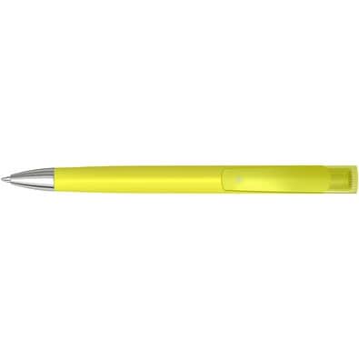 uma® Druckkugelschreiber TrinityGum, mit Metallspitze, blaue Mine, gelb