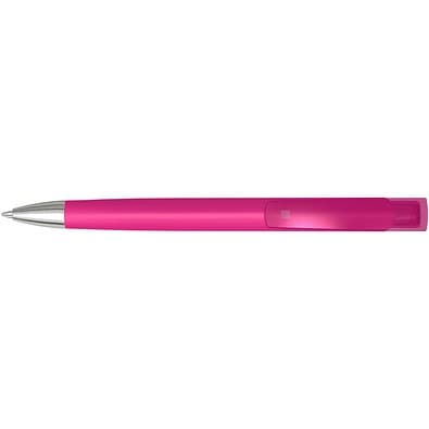 uma® Druckkugelschreiber TrinityGum, mit Metallspitze, blaue Mine, magenta
