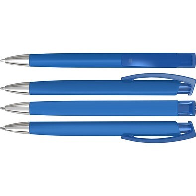 uma® Druckkugelschreiber TrinityGum, mit Metallspitze, blaue Mine, mittelblau
