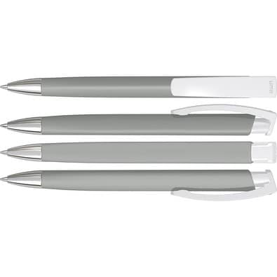 uma® TRINITY KG SI GUM Druckkugelschreiber, grau