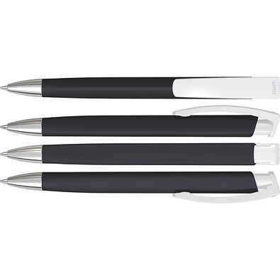 uma® TRINITY KG SI GUM Druckkugelschreiber, schwarz