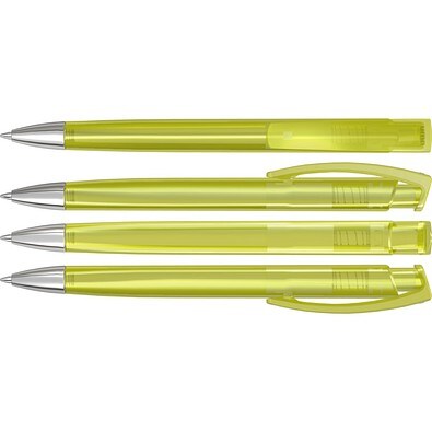 uma® TRINITY transparent SI Druckkugelschreiber, gelb