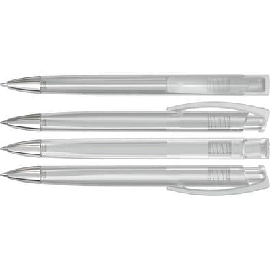 uma® TRINITY transparent SI Druckkugelschreiber, klar
