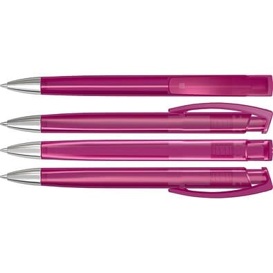 uma® TRINITY transparent SI Druckkugelschreiber, magenta