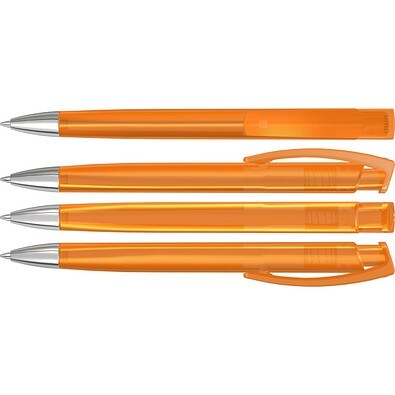 uma® TRINITY transparent SI Druckkugelschreiber, orange