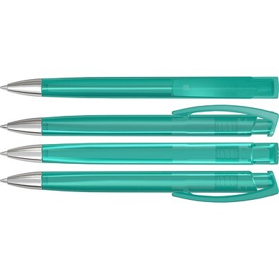 uma® TRINITY transparent SI Druckkugelschreiber, petrol