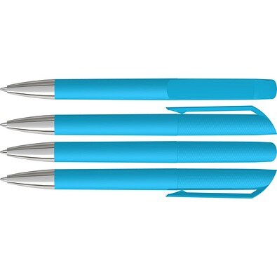 uma® VANE SI GUM Drehkugelschreiber, cyan