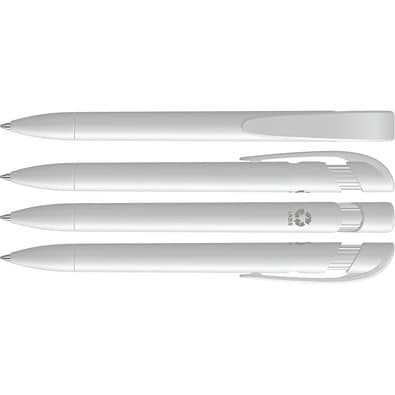 uma® YES RECY Druckkugelschreiber, weiss