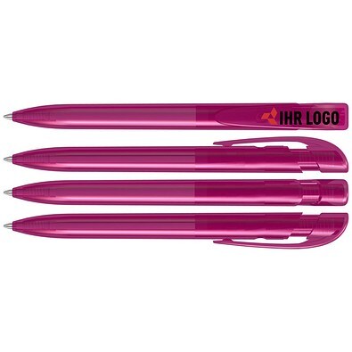 uma® YES transparent Druckkugelschreiber, magenta