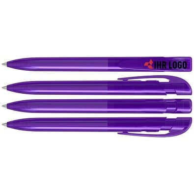 uma® YES transparent Druckkugelschreiber, violett