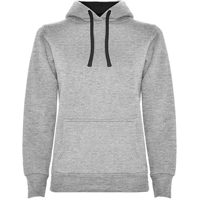 Urban Kapuzenpullover für Damen, Marl Grey/schwarz, 2XL