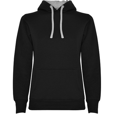 Urban Kapuzenpullover für Damen, schwarz/Marl Grey, 2XL