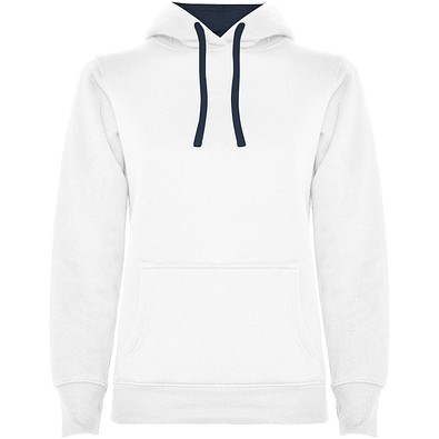 Urban Kapuzenpullover für Damen, weiß/Navy Blue, M