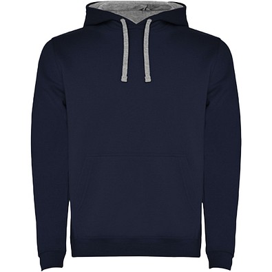 Urban Kapuzenpullover für Herren, Navy Blue/Marl Grey, XL