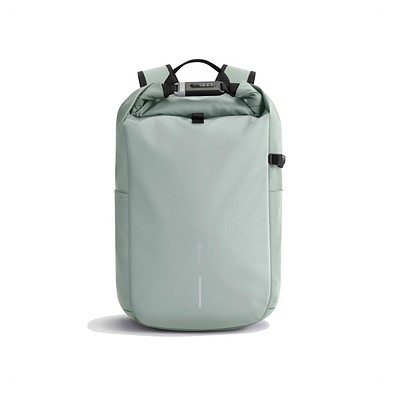 Urban wasserabweisender Anti-Diebstahl Rucksack, Iceberg green, schwarz