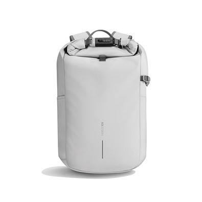 Urban wasserabweisender Anti-Diebstahl Rucksack, off white, grau
