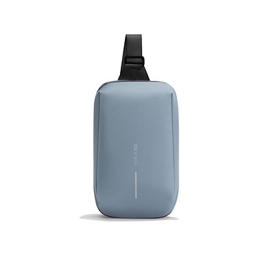 Urban wasserabweisender Sling-Bag, blau, grau