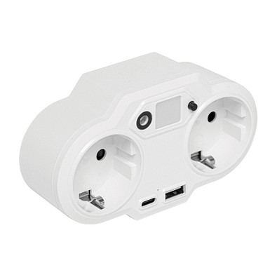 USB-Adapter-Stecker-Netzteil mit Nachtlicht ENDLESS POWER NIGHT,weiß