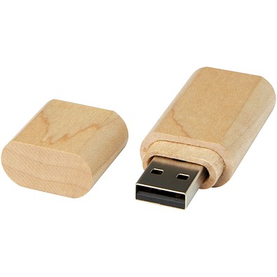 USB-Stick 3.0 aus Holz mit Schlüsselring, hellbraun, 16GB