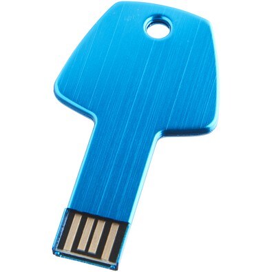USB-Stick Schlüssel, hellblau, 2GB