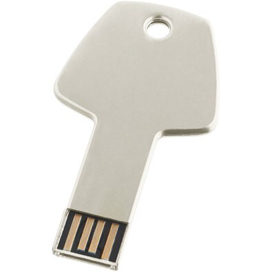 USB-Stick Schlüssel, silber, 2GB