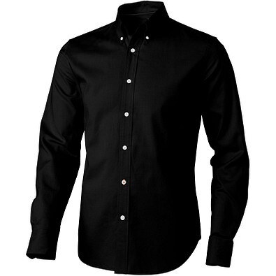 ELEVATE Herren Langarm Hemd Vaillant, schwarz, XXL